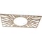 Ekena Millwork Hoover Wood Fretwork Pierced Ceiling Medallion, Red Oak, 26"W x 13"H x 9 5/8"ID x 3/8"T CMWP26X13X0375HORO - alternate 4
